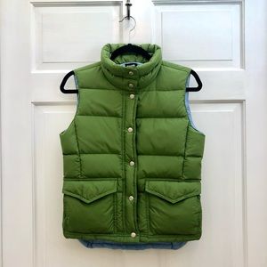 J. Crew Green Quilted Puffer Jacket